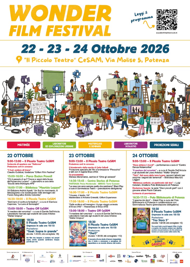 Wonder Film Festival 2026 a Potenza: Il Cinema d'Animazione e la Fantasia Incontrano la Basilicata